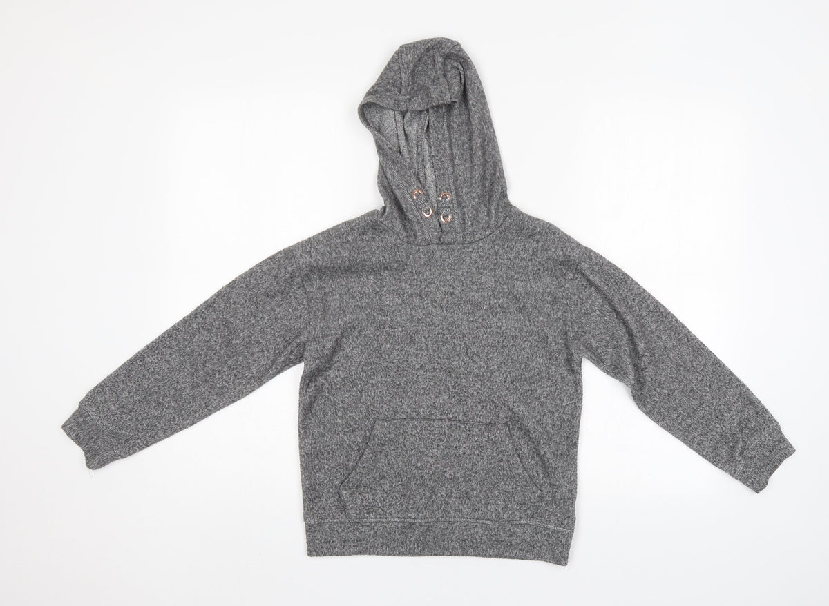 F&F Girls Grey   Pullover Hoodie Size 9-10 Years