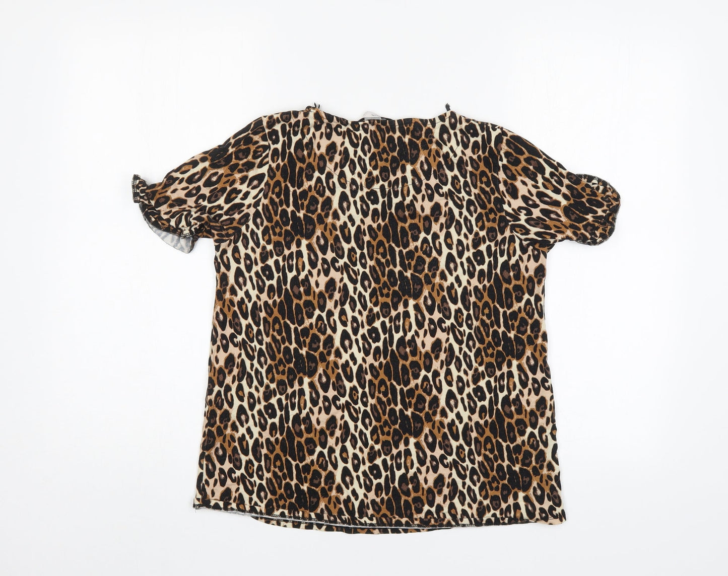 TU Womens Multicoloured Animal Print  Basic Blouse Size 8