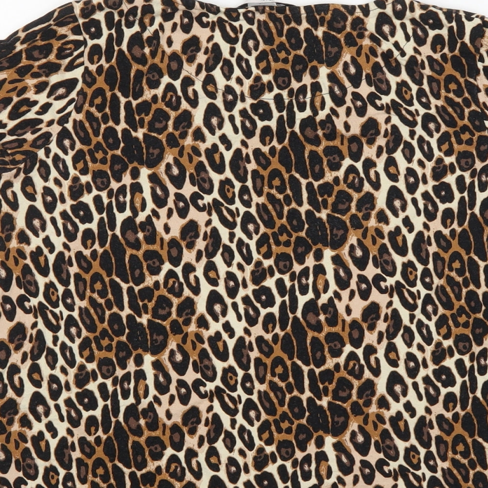 TU Womens Multicoloured Animal Print  Basic Blouse Size 8