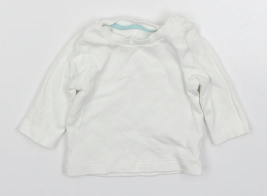 Morrisons Baby White   Basic T-Shirt Size 0-3 Months