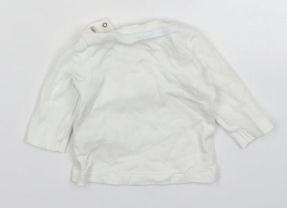 Morrisons Baby White   Basic T-Shirt Size 0-3 Months