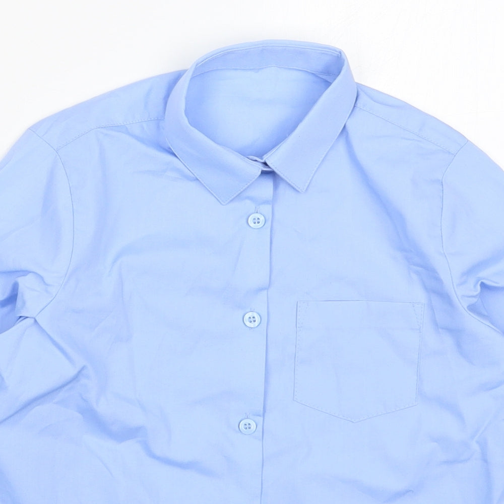 George Boys Blue   Basic Button-Up Size 7-8 Years