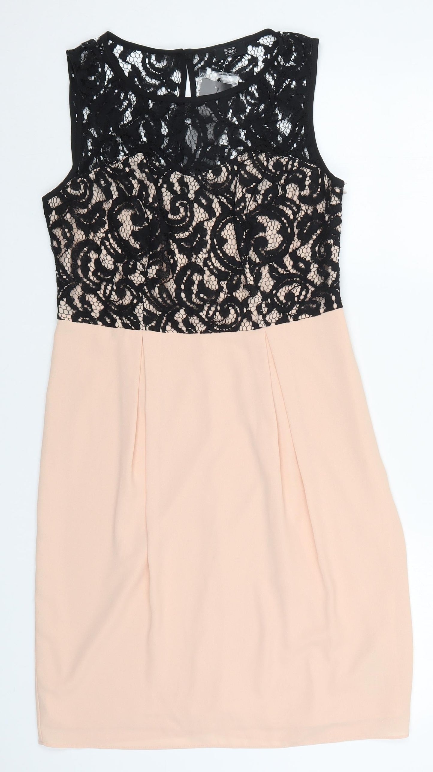 F&F Womens Beige  Lace A-Line  Size 10
