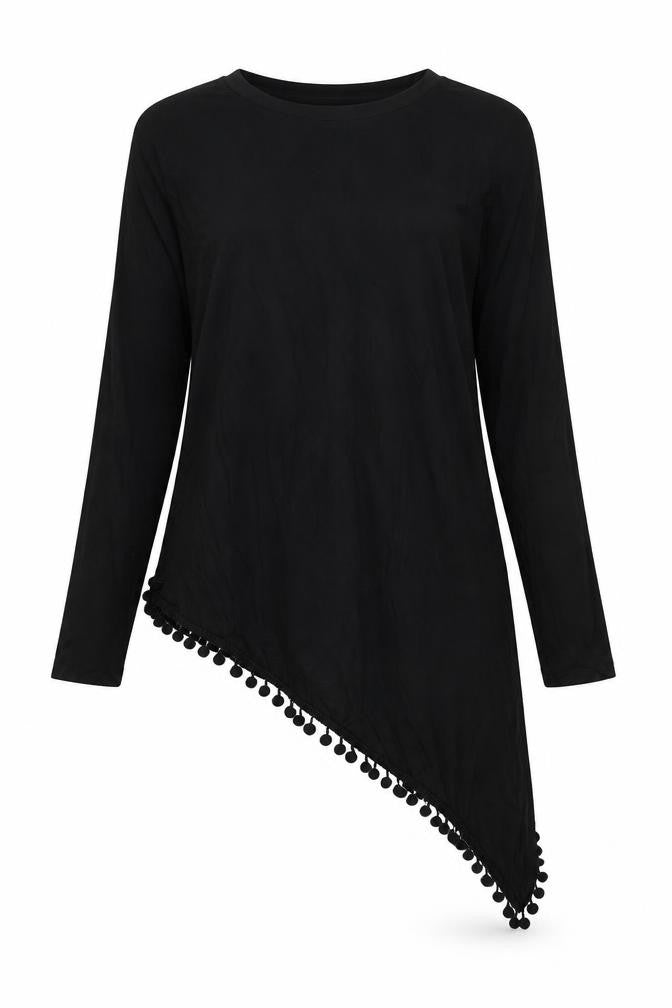 Blossom Womens Black   Basic T-Shirt Size S  - Pom Pom