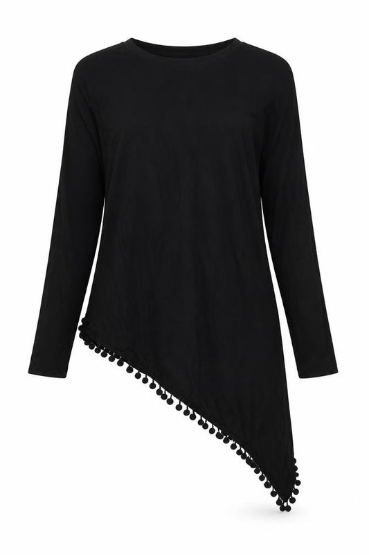 Blossom Womens Black   Basic T-Shirt Size S  - Pom Pom
