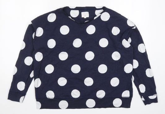 NEXT Womens Blue Polka Dot  Top Pyjama Top Size M