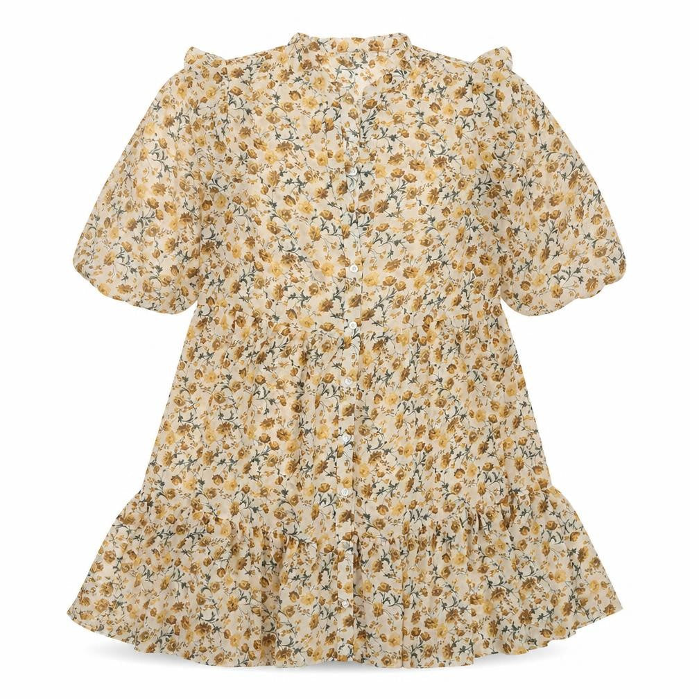 Primark Womens Yellow Floral  Trapeze & Swing  Size 8