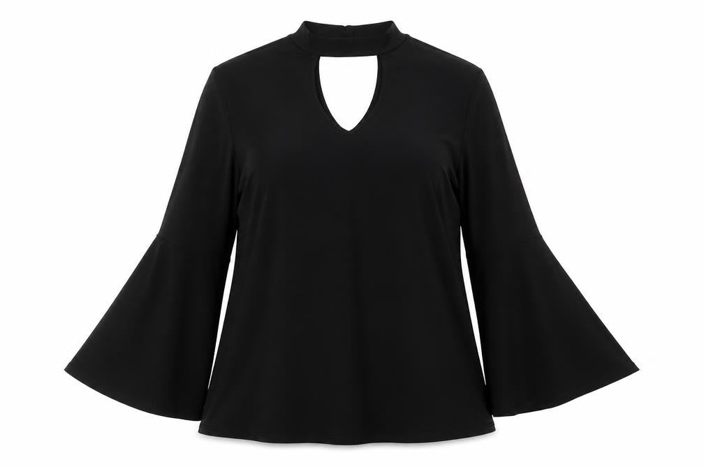 Cha Cha Vente Womens Black   Basic Blouse Size XL