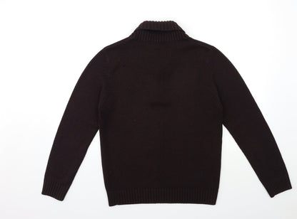 George Mens Brown  Knit Pullover Jumper Size S
