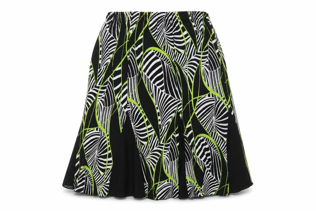 ORDER Womens Black Geometric  A-Line Skirt Size 32 in