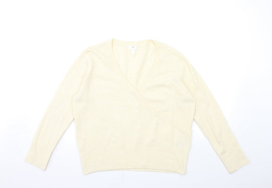 H&M Womens Beige  Knit Pullover Jumper Size M