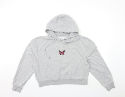 In the Style Womens Grey   Pullover Hoodie Size L