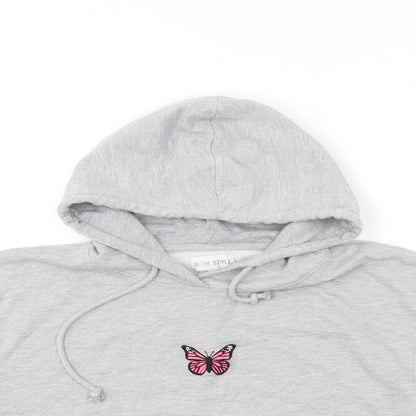 In the Style Womens Grey   Pullover Hoodie Size L