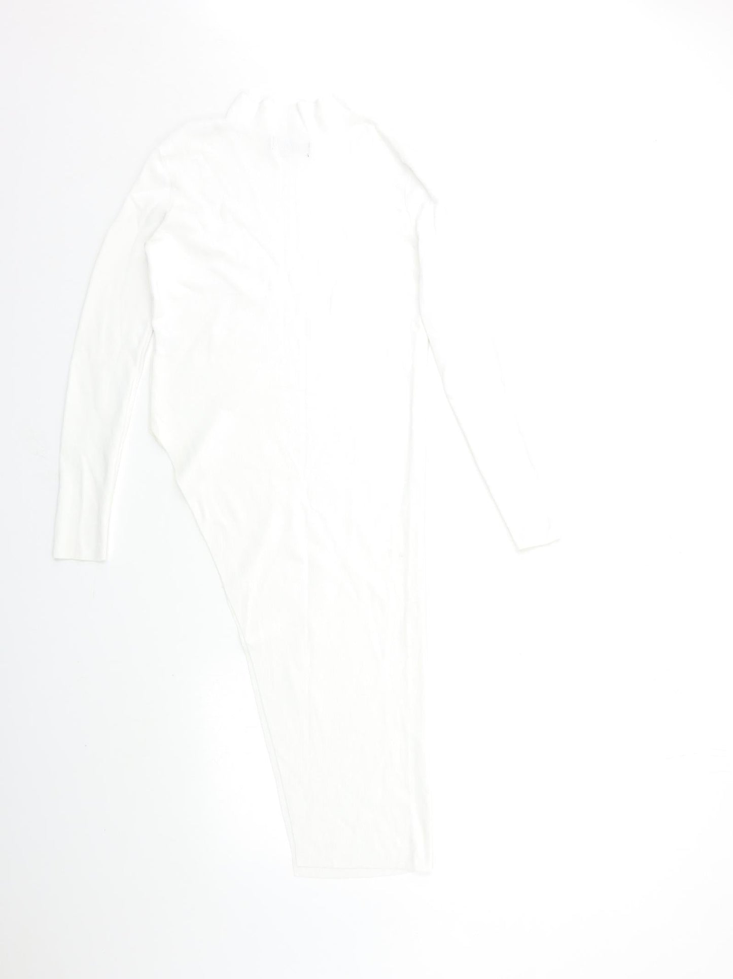 Missguided Womens White  Knit Basic Blouse Size 12  - Asymmetric