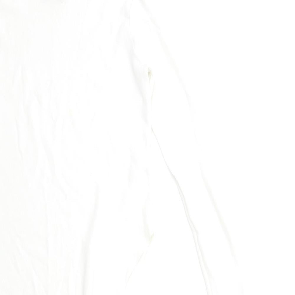 Missguided Womens White  Knit Basic Blouse Size 12  - Asymmetric