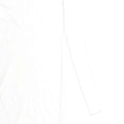 Missguided Womens White  Knit Basic Blouse Size 12  - Asymmetric