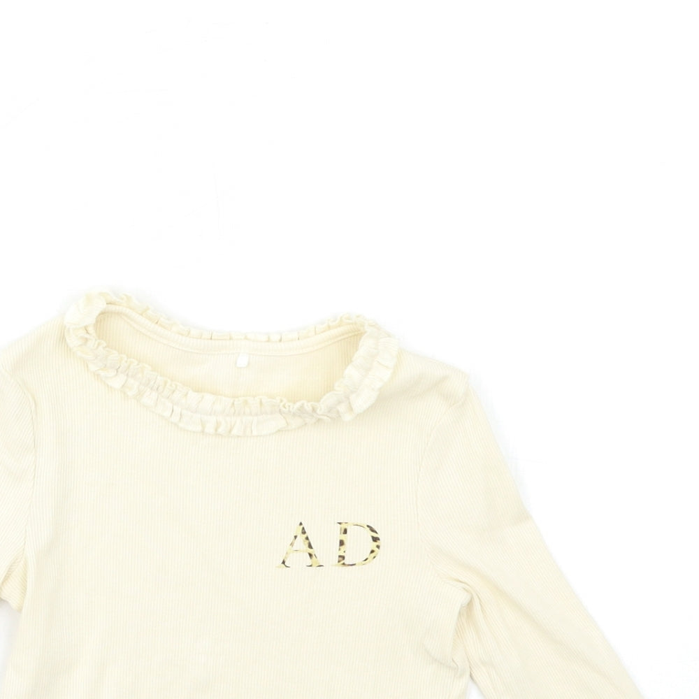 George Girls Beige   Basic T-Shirt Size 5-6 Years