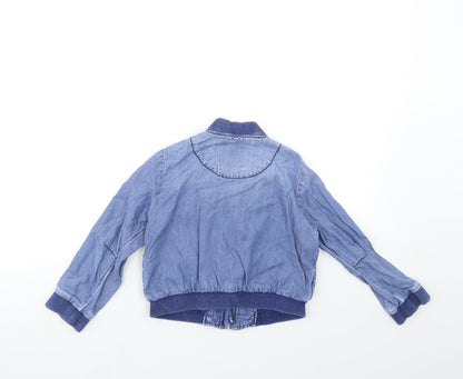 Next Girls Blue   Bomber Jacket Jacket Size 5 Years