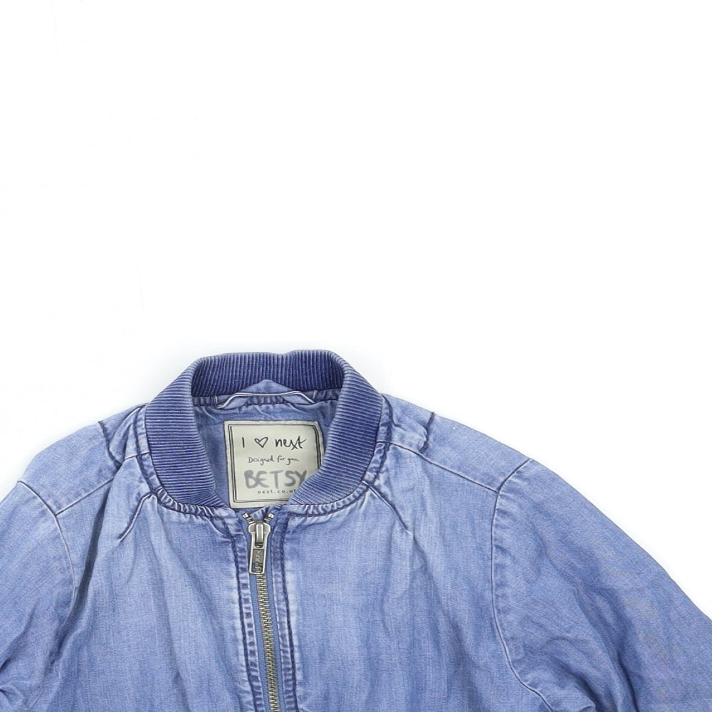 NEXT Girls Blue   Bomber Jacket Jacket Size 5 Years