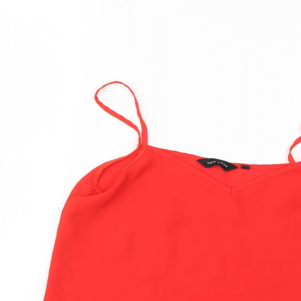 New Look Womens Red   Basic Blouse Size 8