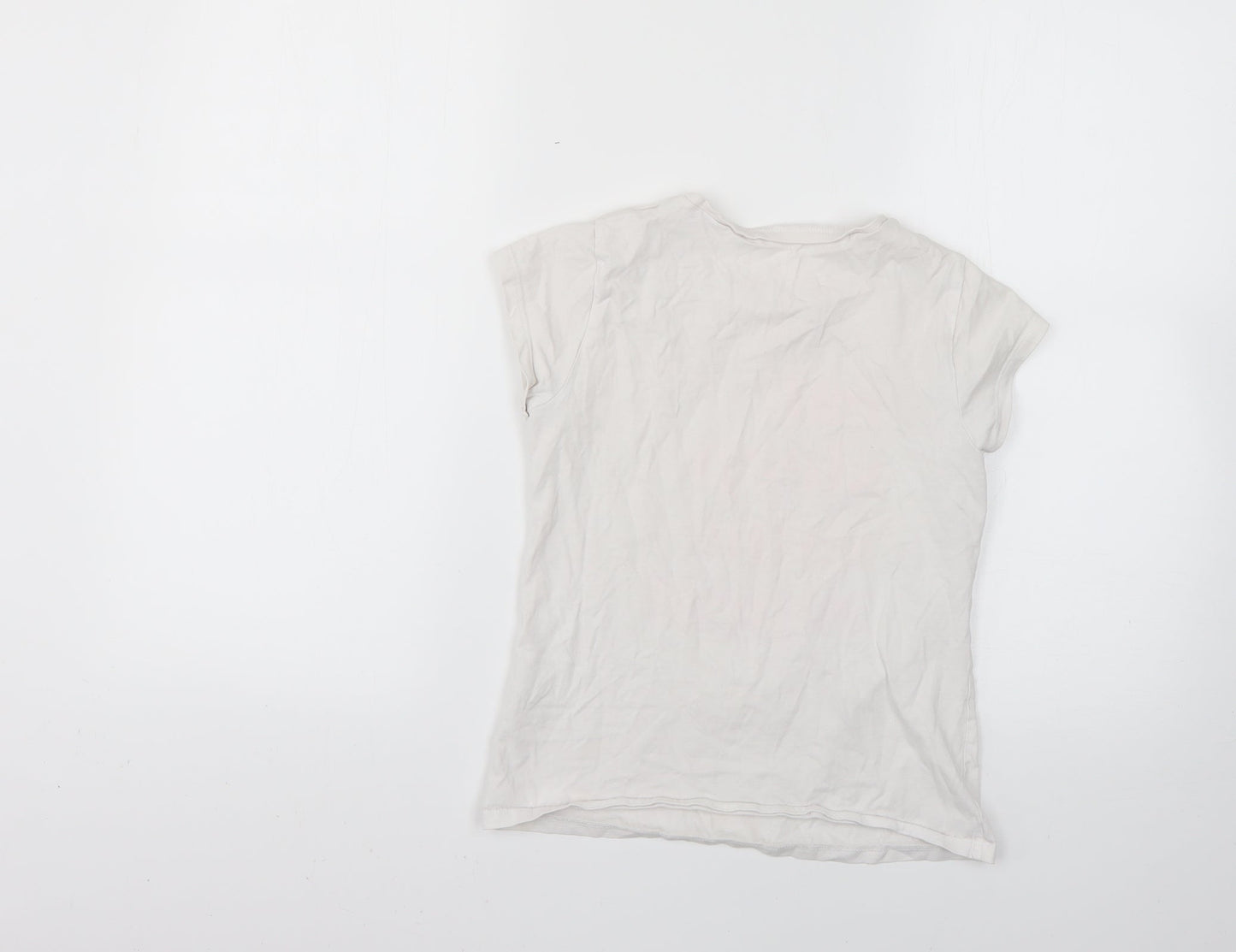 George Girls White   Basic T-Shirt Size 9-10 Years