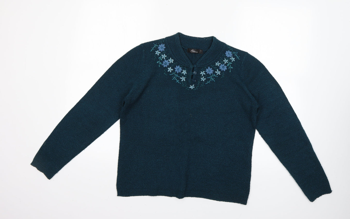 BM Womens Green   Pullover Jumper Size S