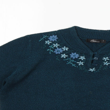 Bonmarché Womens Green Pullover Jumper Size S