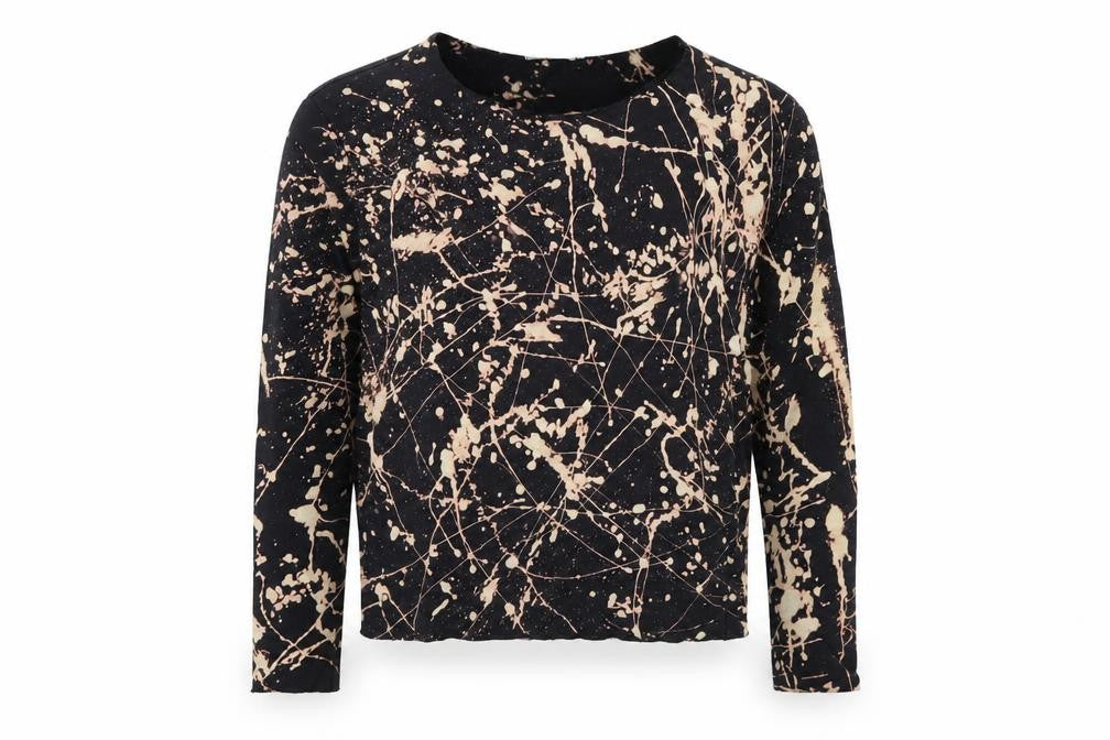 TU Womens Black Geometric  Pullover Jumper Size S