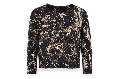 Tu Womens Black Geometric  Pullover Jumper Size S