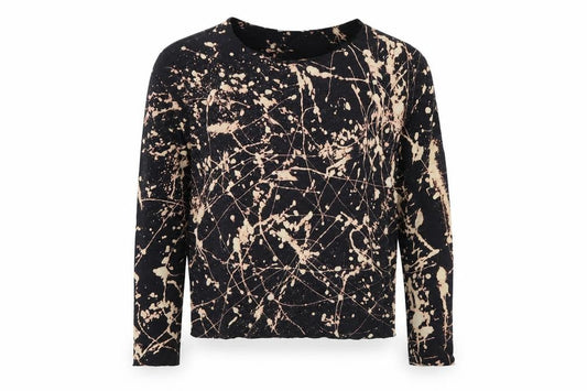 Tu Womens Black Geometric  Pullover Jumper Size S