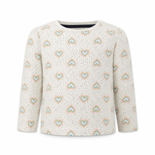 Primark Girls Beige Polka Dot  Basic T-Shirt Size 2 Years
