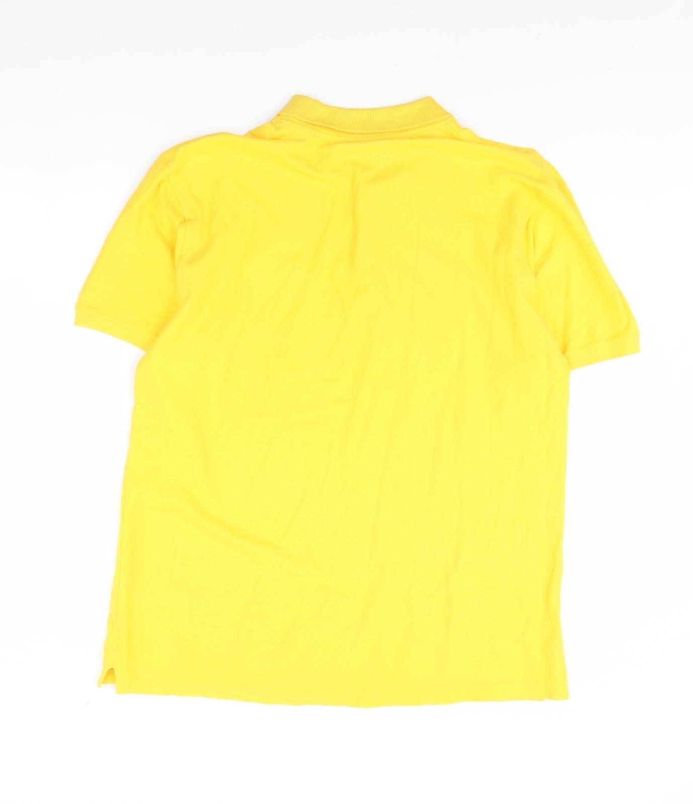 Fruit of the Loom Mens Yellow    Polo Size XL