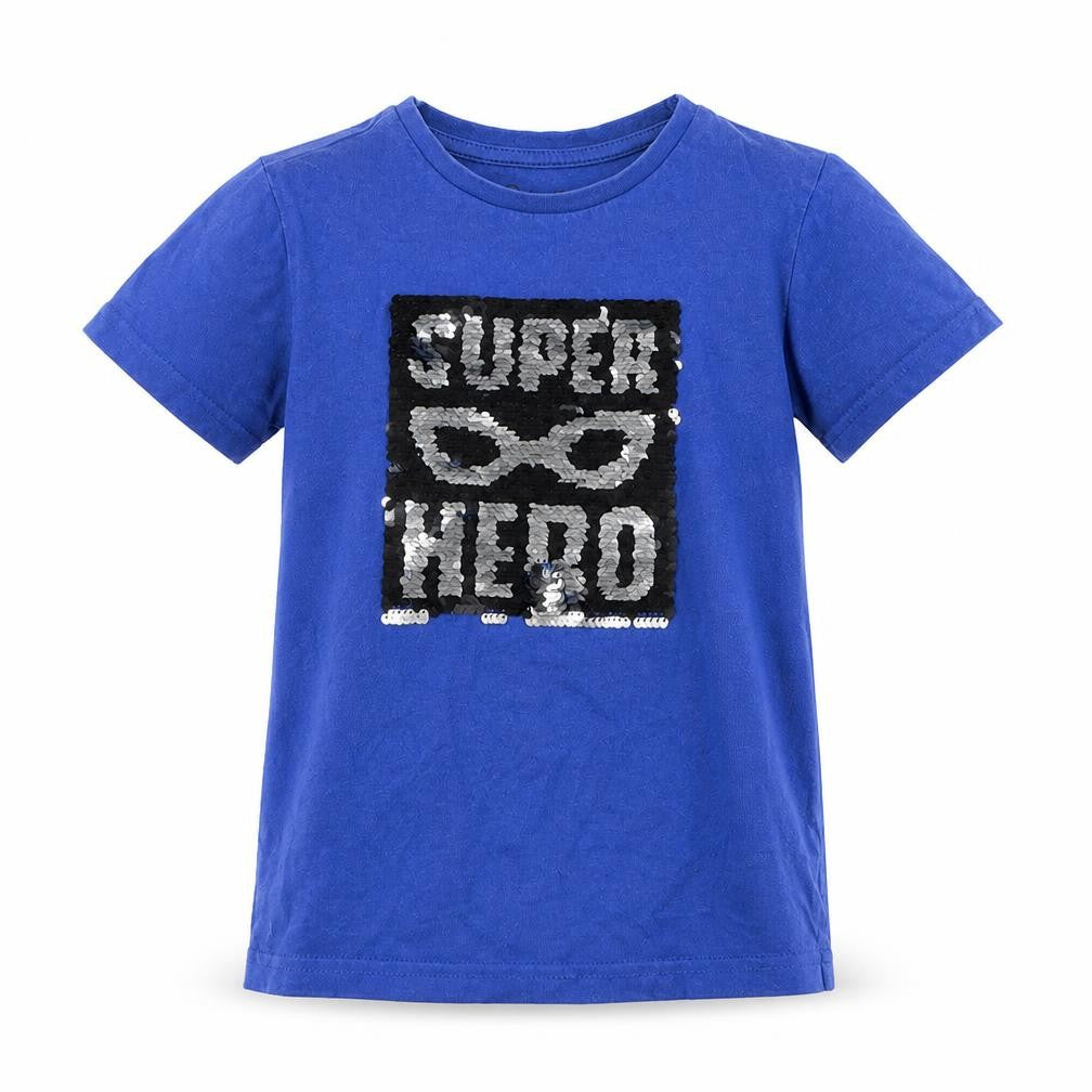 Primark Boys Blue   Basic T-Shirt Size 4 Years  - Super hero