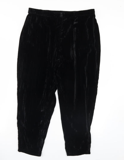 Capsule Womens Black Trousers Size 14 L28 in