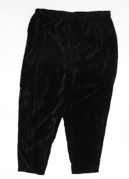 Capsule Womens Black Trousers Size 14 L28 in