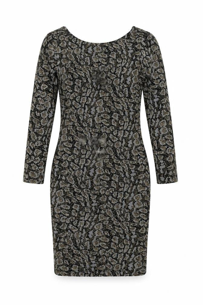 Topshop Womens Black Animal Print  Bodycon  Size 8
