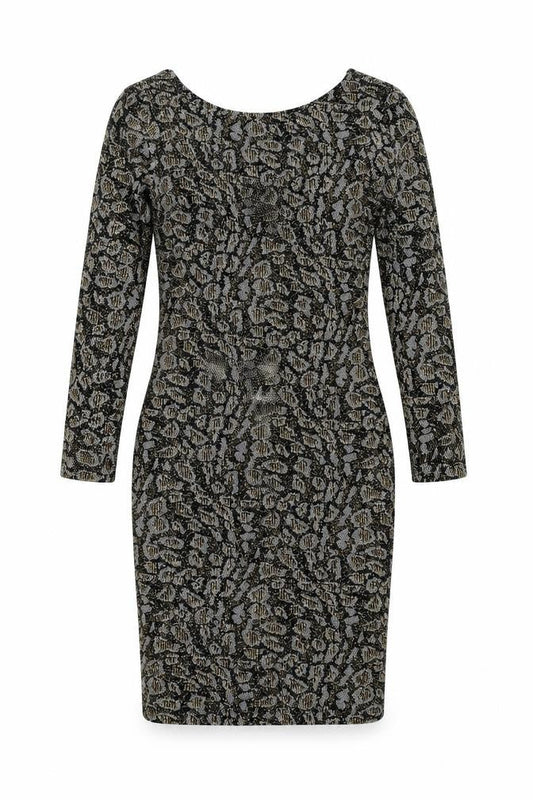 Topshop Womens Black Animal Print  Bodycon  Size 8