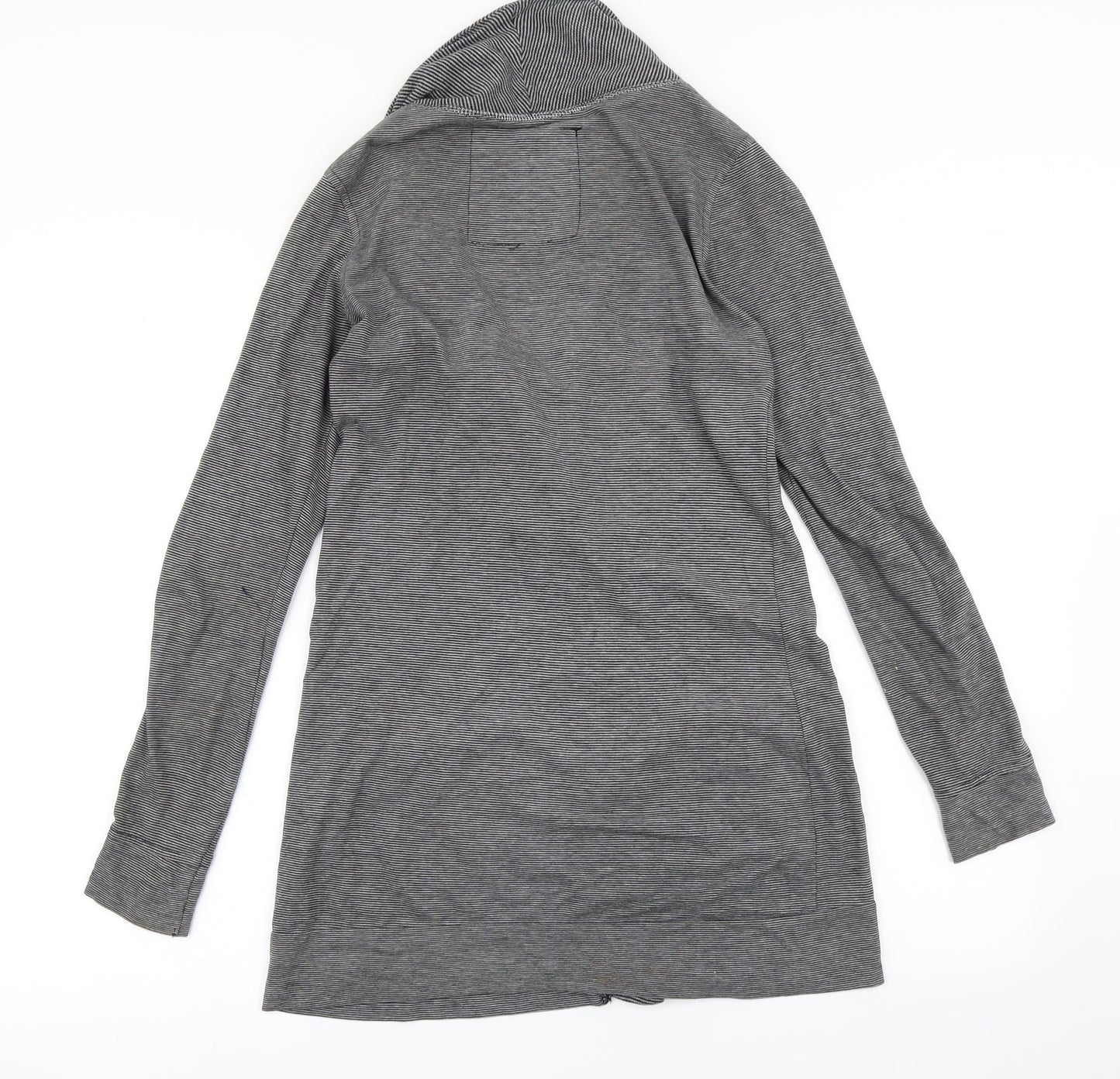 River Island Womens Grey Striped  Cardigan Jumper Size 8