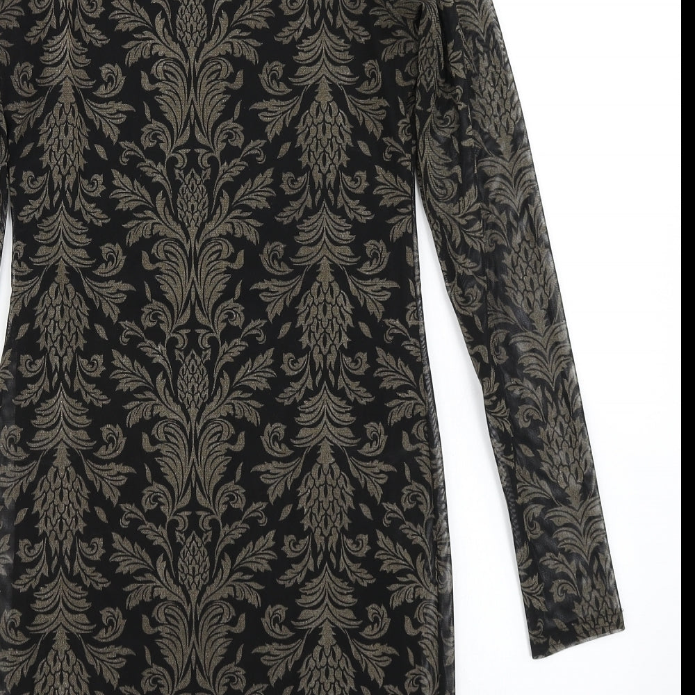 Select Womens Black Paisley  Bodycon  Size 6