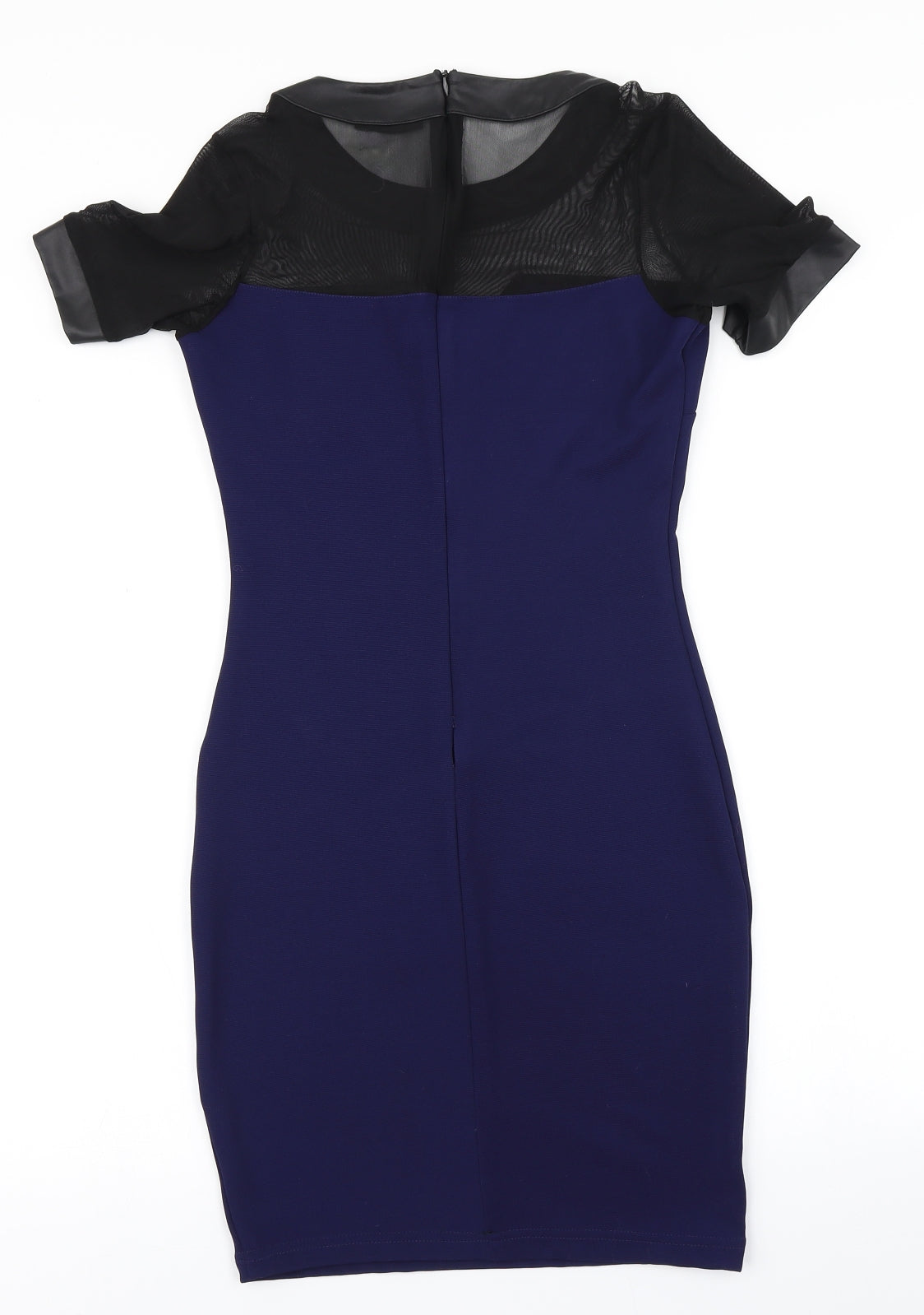 River Island Womens Blue   Pencil Dress  Size 8  - Mesh sleeve
