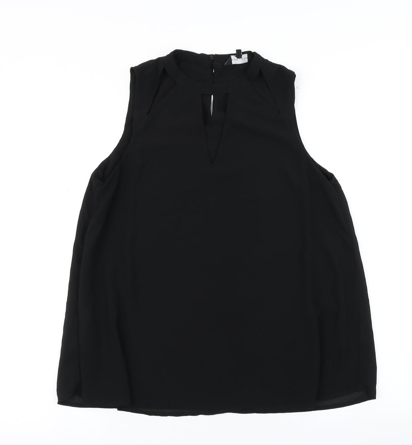 New Look Womens Black   Basic Blouse Size 8  - Cut Out