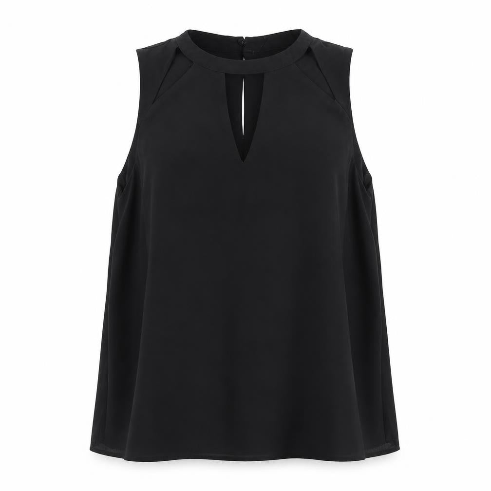 New Look Womens Black   Basic Blouse Size 8  - Cut Out