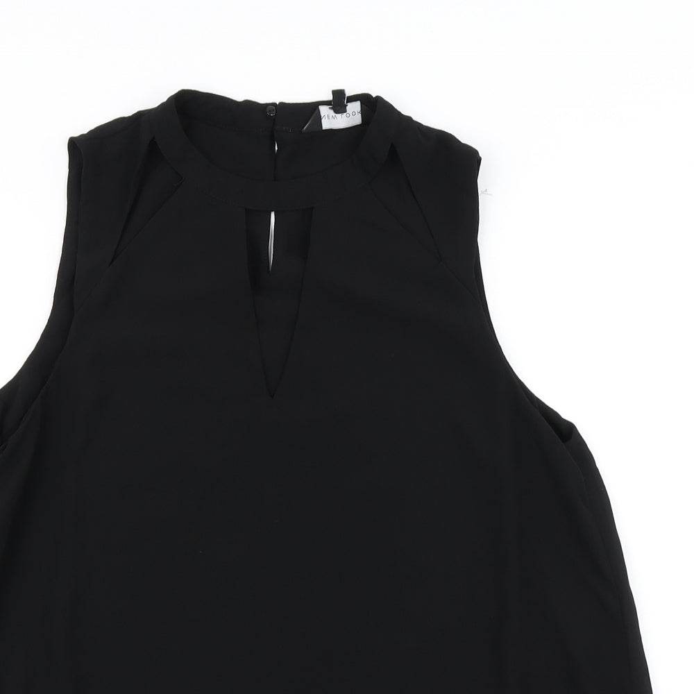 New Look Womens Black   Basic Blouse Size 8  - Cut Out