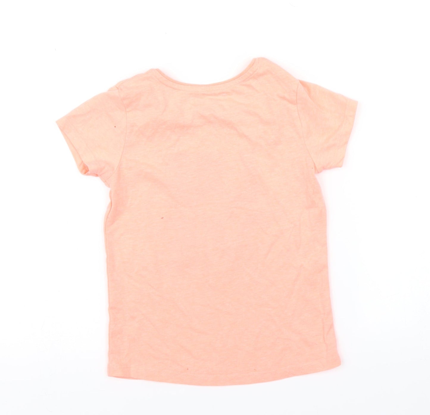 Primark Girls Orange   Basic T-Shirt Size 5-6 Years