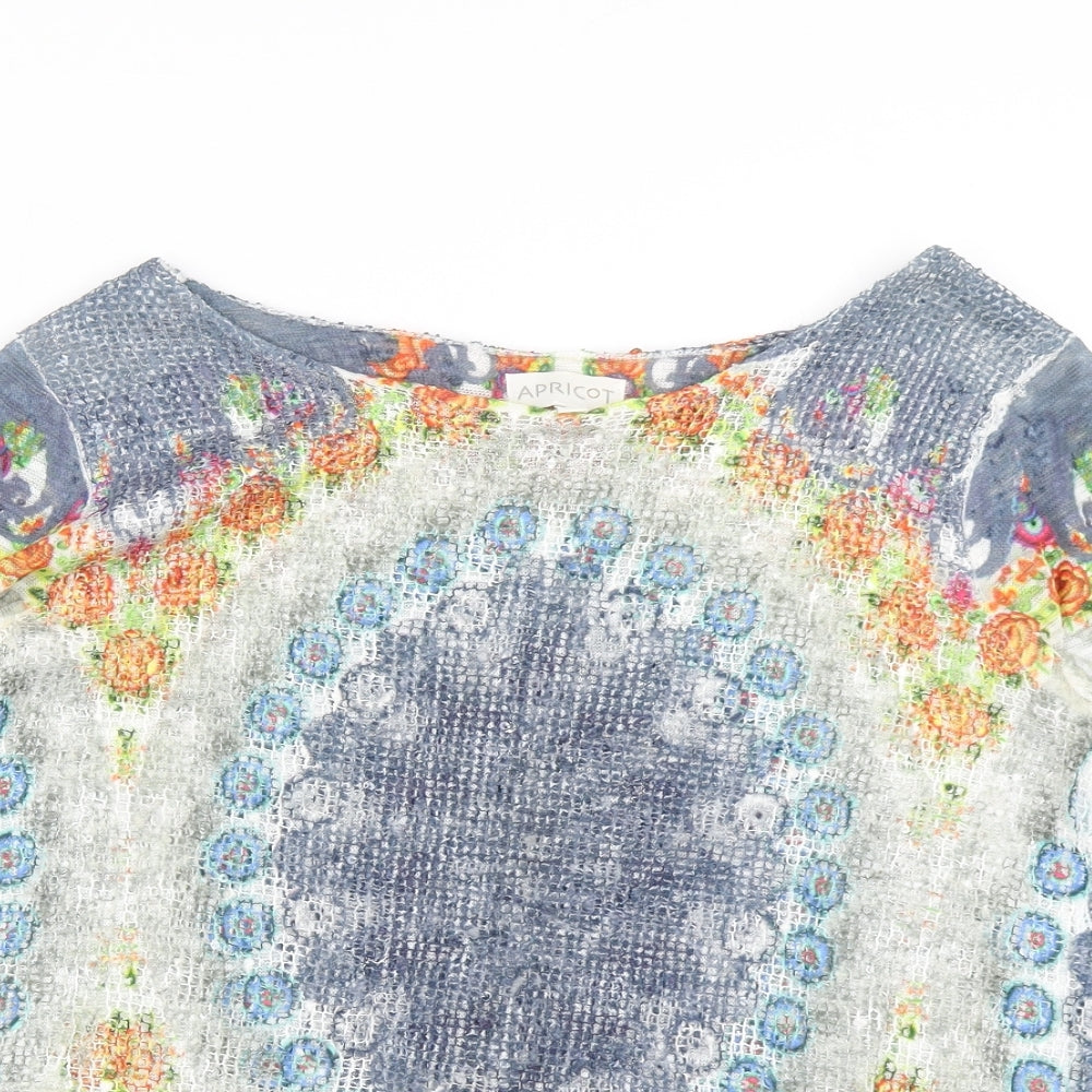 Apricot Womens Blue Paisley  Basic T-Shirt Size S