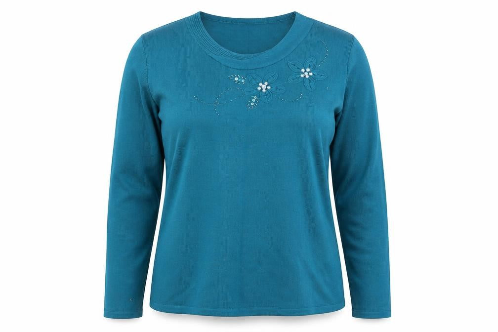 Alexara Womens Blue  Knit Pullover Jumper Size M