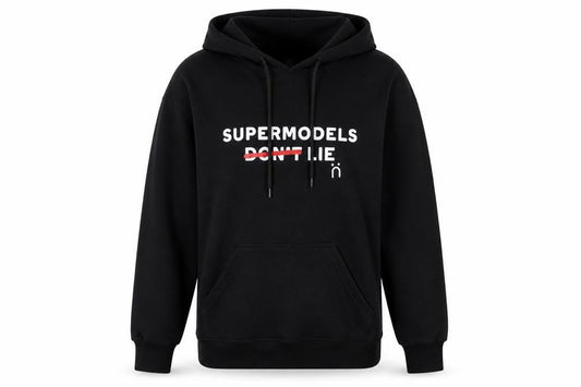 Little White Lies  Womens Black  Jersey Pullover Hoodie Size XS  - Supermodels lie