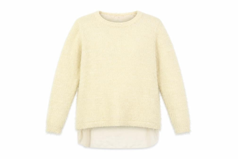 Mandi Womens Ivory  Knit Pullover Jumper Size 12