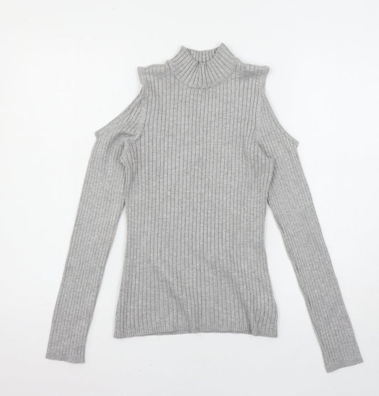 Verve Ami Womens Grey  Knit Pullover Jumper Size M