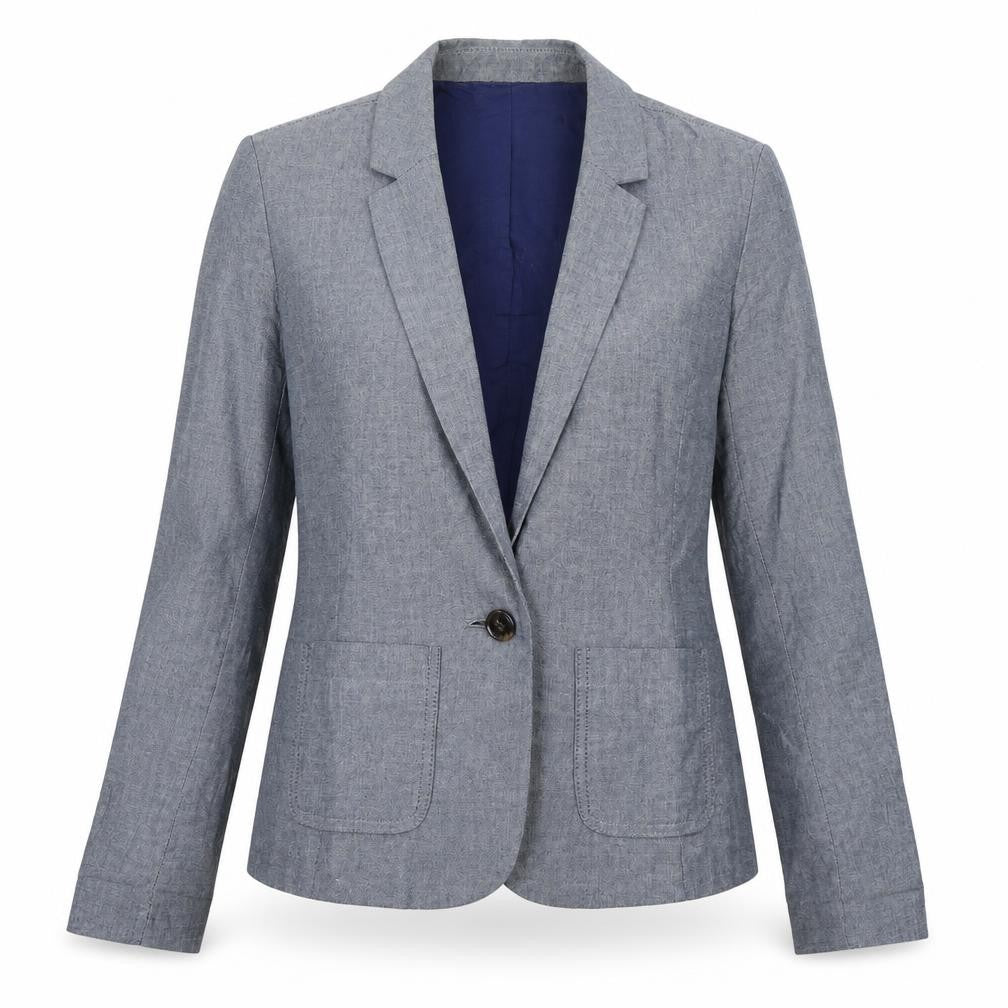 Gap Womens Blue Striped  Jacket Blazer Size 4
